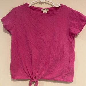 Crewcuts Fuchsia Tie-Front Tee